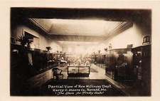 H96/ Nevada Missouri RPPC Postcard c1910 Interior Millinery Moore Store 72 picture
