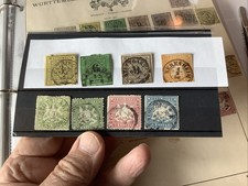 WURTEMBERG WURTTEMBERG Collection German States   1851-1868   8 Stamps picture