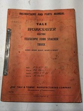 YALE WORKSAVER FORKLIFT INSTRUCTION PARTS LIST MANUAL M 15 20 25 30 ATF 1961 picture