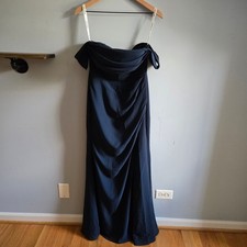New JJ's House A-line Off the Shoulder Floor-Length Chiffon Bridesmaid Dress picture