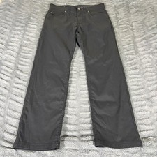 Prana Brion Pant Slim Fit Black 31x30 Mens Nylon Stretch Hiking Trousers AT232 picture