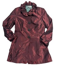 Vintage Renfrew Collection Silk Trench Evening Jacket Womens Size 6 Taffeta 90s picture