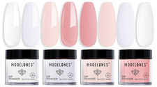 Modelones Dip Powder Nail Kit - 4 Colors Clear Nude White Pink + Liquids & Tools picture