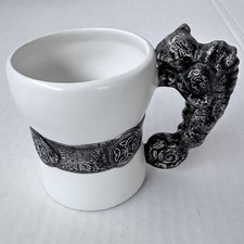 VTG New Old Stock 1997 Vandor Ceramic Goth Gothic Gargoyle Handle Mug picture