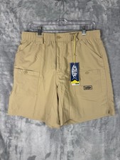 NEW AFTCO The Original Fishing Shorts Long Mens 36 Tan Khaki 8