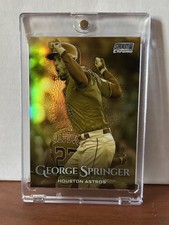 2019 Topps Stadium Club Chrome Gold Minted Refractor George Springer Astros picture