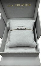 1) Shy Creation Corelli Collection Diamond Bar Flex Bangle Bracelet picture