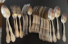 Big Lot 37-pcs American Beauty Rose forks Teaspoon Soup Serving Holmes & Edwards picture