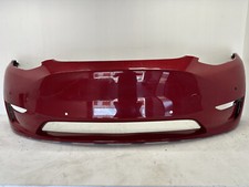 Front Bumper Cover Red 2020-2021 Tesla Model Y W/Sensor Holes 1493745-00-A OEM picture