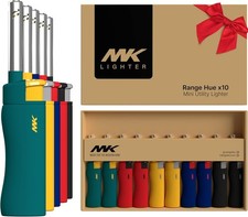 Lighter 10-Pack Windproof Butane Refillable Candle & BBQ Lighters picture