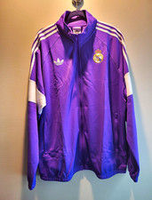 adidas Real Madrid Official Licensed Track Jacket Purple/White Size XL $110 picture