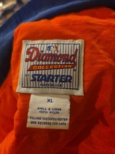 Vintage Starter Diamond Collection NY Mets Logo Jacket XL Blue/Orange Nylon USA picture