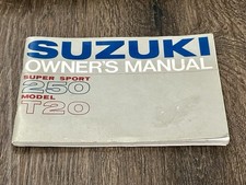 Vintage Original Suzuki Super Sport 250 Model T20 Owner's Manual OEM picture