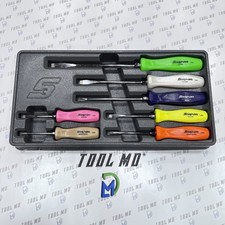 Snap-on Tools USA Used 7pc Assorted Colors Hard Grip Screwdriver Set SDDX70A picture