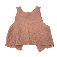 Zara Women Dusty Rose Cotton Gauze Tank Top Boho Festival Summer Open Back Large picture