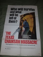 THE TEXAS CHAINSAW MASSACRE 1974 US ONE SHEET POSTER ORIGINAL BRYANSTON RARE picture