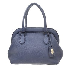 FENDI Logo Selleria Doctor's Shoulder Hand Bag Leather Purple SHW 62MA723 picture