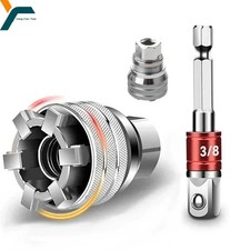 10-19mm Universal Socket Tool Adjustable Multifunction Wrench Sleeve Adapter Kit picture