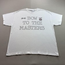 Vintage D-Generation X T-Shirt Mens XL White Bow To Masters WWF Wrestling 90s picture