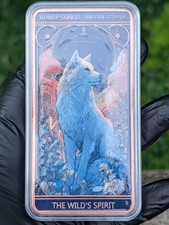 10 oz Copper Colorized Art Bar Wild's Spirit Series The Wolf 1500 MINTED  picture