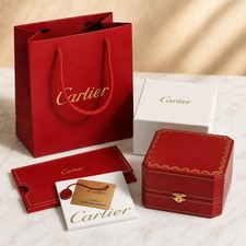 Cartier Watch Box Case Full Set Bag Card Booklet No Watch USA Ship picture