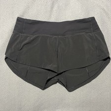 Lululemon Speed Up Low Rise Shorts Womens Sz S Lined 2.5 In Black Running picture
