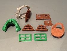 Lot Of 10 Vintage Schleich Smurf Village Play Set Parts Lot -1977 Complete Gate picture