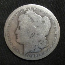 1896-O Morgan Silver Dollar-New Orleans Liberty Head-90% Silver Coin Very Worn picture