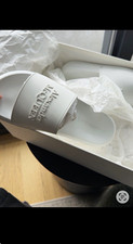 Alexander McQueen White Logo Slides EU 39 New With Box & Dust Bag picture