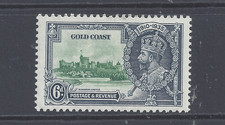 GOLD COAST  GV 1935 SIKVER JUBILEE 6d WITH SHORT EXTRA FLAGSTAFF  M.H.  SG 115b picture