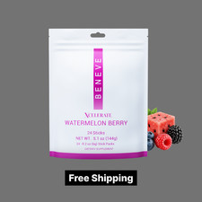 Beneve Xcelerate Watermelon Berry Energy Powder 24 Stick Packs 5.1 oz - 144g picture