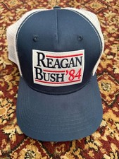 Vintage Reagan Bush 84 Trucker Campaiign hat 1984 picture