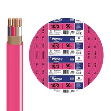 Southwire Romex Simpull Electrical Wire 10 Gauge, 3 Conductors, 50 Ft, NM-B picture