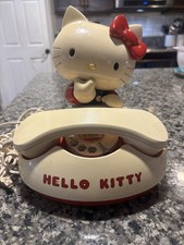 Vintage 1976 Sanrio Japan Hello Kitty Rotary Cord Phone - Untested picture