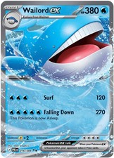 WAILORD EX 016/084 PITCH BLACK POKEMON (DOUBLE RARE, NM) picture