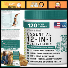 12-in-1 Dog Vitamins & Supplements Chews, 120 Count - Senior & Puppy Health Boos picture