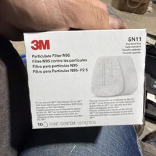 3M 5N11 N95 Replacement Particulate Filter For 3M Respirator 10 Filters Per Box picture