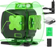 Huepar Laser Level Green Beam 4X360 4D with Pulse Mode Triple Power Supply picture