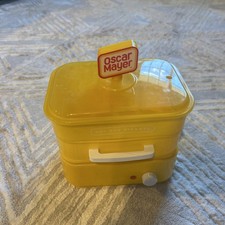 Oscar Mayer Diner Style Yellow 8 Hot Dog Steamer 4 Bun Warmer Rotary Knob picture
