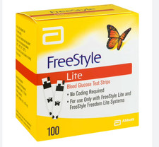FreeStyles Lites Blood Glucose Diabetic Test Strips 100ct Imported EXP 1-2028 picture