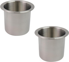 2Pcs Stainless Steel Cup Holder Insert, Metal Sofa Cups Holders | picture