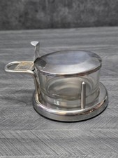 Vtg Alessi Italy Ettore Sottsass Stainless Steel & Glass Parmesan Cheese Cellar picture