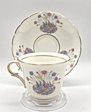 Colclough TEA CUP & SAUCER England  VTG 1940's Bone China Parties Bridal Showers picture