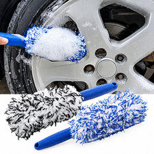 Long Wheel Brush Car Bendable Wash Tool Cleaning Brush Tire Rims Spokes 17