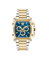 Versace Dominus Chronograph Quartz Blue Dial Two-Tone Men's Watch VE6H00723 Set picture