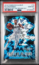 2014-15 Panini Excalibur Rajon Rondo Knights of the Round Die Cut #14 PSA 10 picture