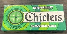 Vintage 1980’s SPEARMINT CHICLETS GUM  Unopened  New Old Stock picture