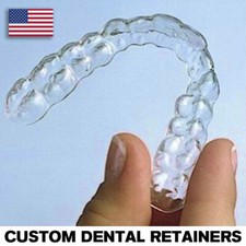 Custom Fit Set Orthodontic Dental Retainers~Upper AND Lower~MADE USA DENTAL LAB picture