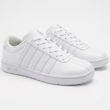 K-Swiss Women's Court Sneaker White Lightweight Synthetic Leather Athletic Shoes picture