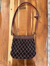 Talbots Brown & Black Geometric Shoulder Bag picture